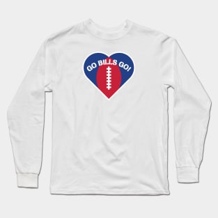 Heart Shaped Buffalo Bills Long Sleeve T-Shirt